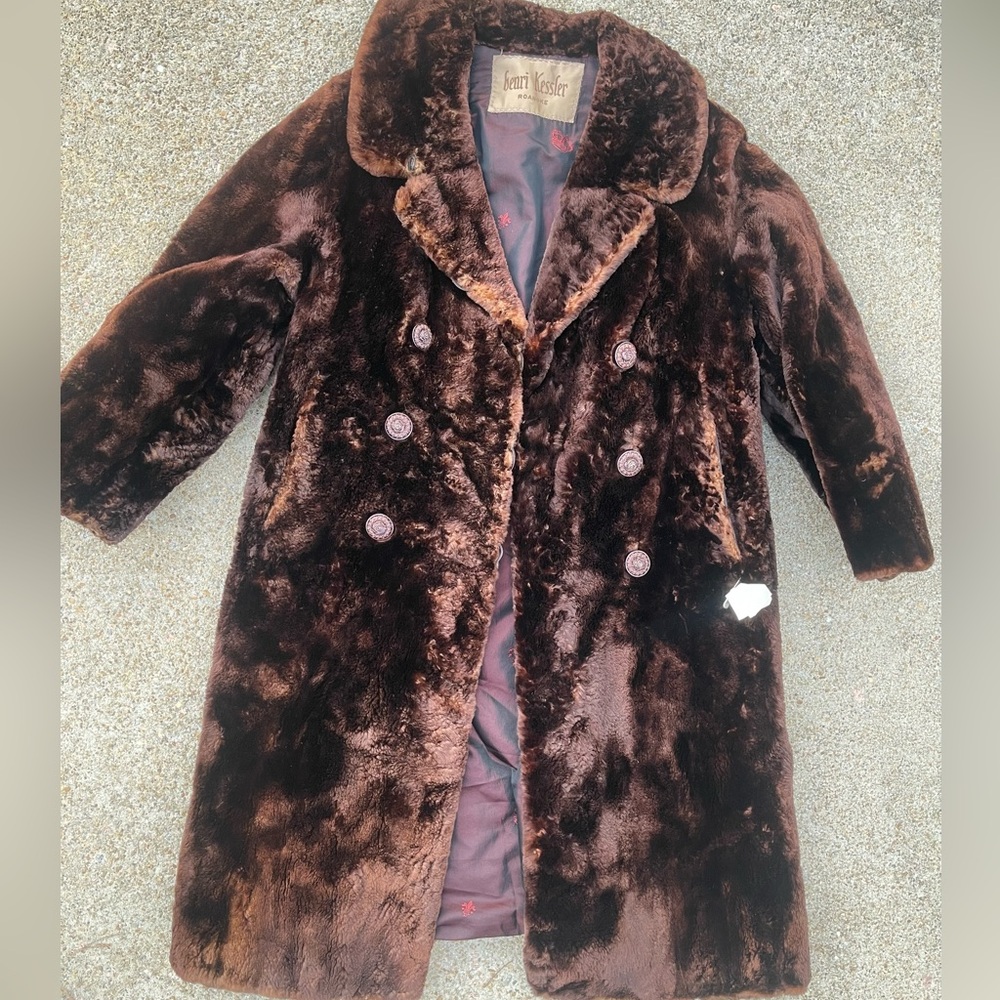Vintage Henri Kessler Fur Coat Size Xs
